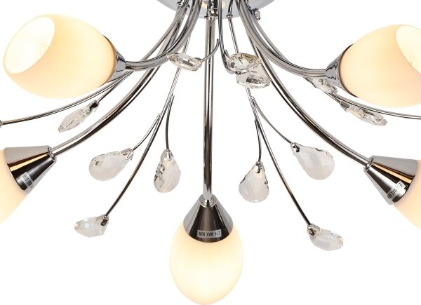 Brilagi - Lampadario a plafone MEGAPOLIS 5xE14/60W/230V cromo lucido