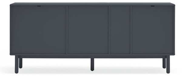 Cassettiera bassa grigio scuro 180x76 cm Corvo - Teulat