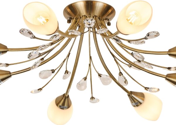 Brilagi - Lampadario a plafone MEGAPOLIS 8xE14/60W/230V bronzo