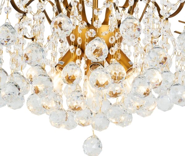 Brilagi - Lampadario a plafone CRYSTAL 6xE14/60W/230V bronzo