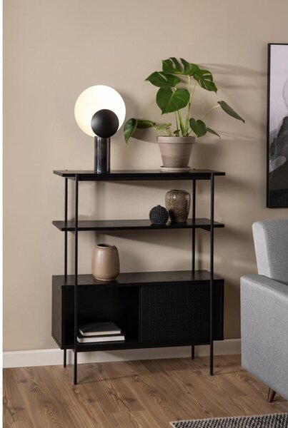Libreria nera effetto frassino 94x114 cm Angus - Actona