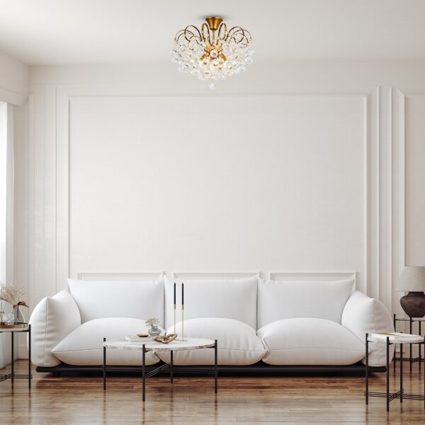 Brilagi - Lampadario a plafone CRYSTAL 6xE14/60W/230V bronzo