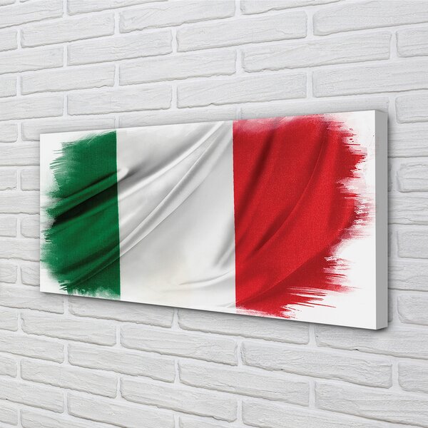 Stampa quadro su tela Flag italiana 100x50 cm