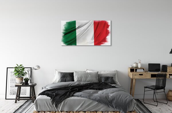 Stampa quadro su tela Flag italiana 100x50 cm