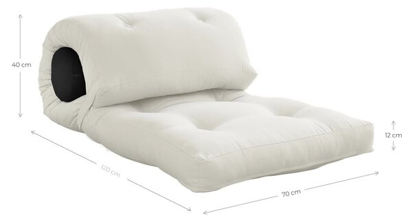 Materasso futon grigio-beige 70x200 cm Wrap Linen Beige/Dark Grey - Karup Design