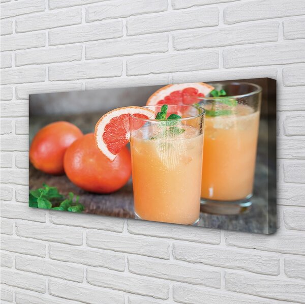 Quadro su tela Cocktail di pompelmo 100x50 cm