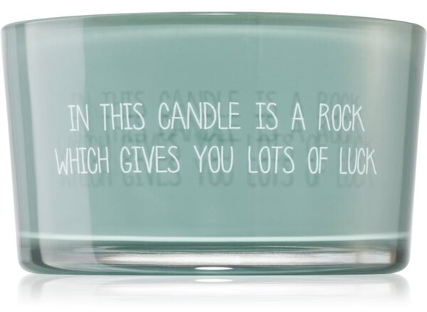 My Flame Candle With Crystal A Rock Which Gives You Lots Of Luck candela profumata 11x6 cm