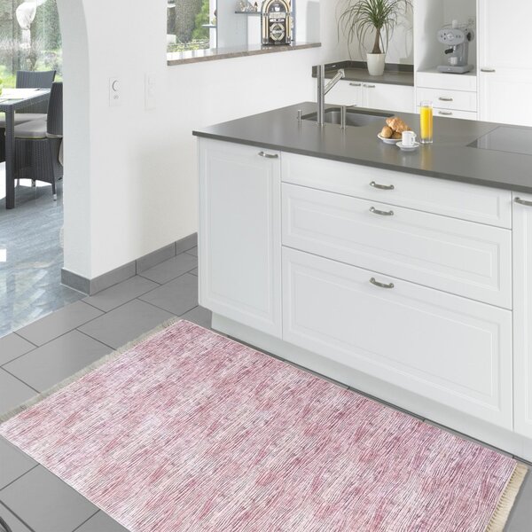 Tappeto da cucina rosa impermeabile Larghezza: 120 cm, Lunghezza: 180 cm