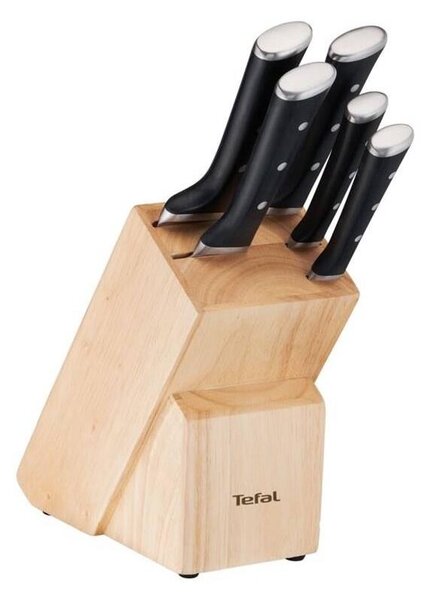 Tefal - Set di coltelli da cucina con supporto ICE FORCE 6 pz