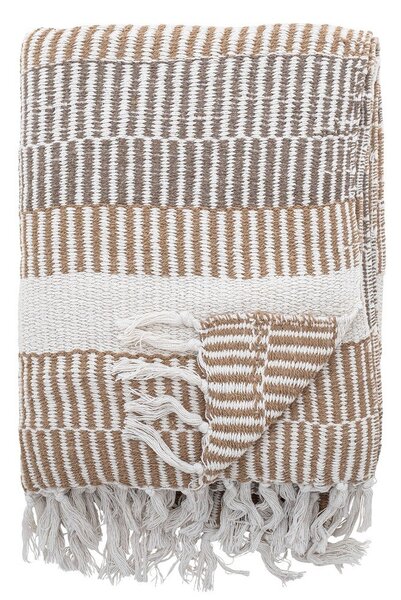 Coperta di colore naturale in cotone riciclato 130x160 cm Isnel – Bloomingville