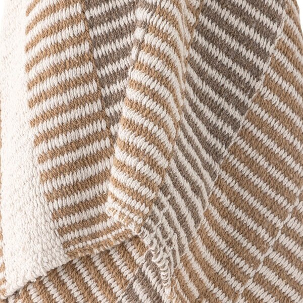 Coperta di colore naturale in cotone riciclato 130x160 cm Isnel – Bloomingville