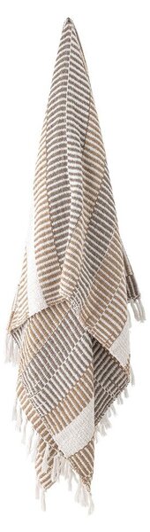 Coperta di colore naturale in cotone riciclato 130x160 cm Isnel – Bloomingville