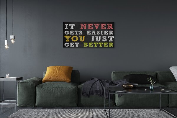Quadro su tela Iscrizione colorata 100x50 cm