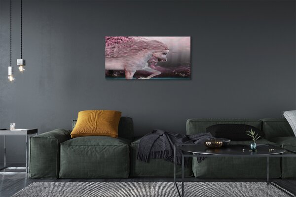 Quadro su tela Lago dell'albero unicorno 100x50 cm