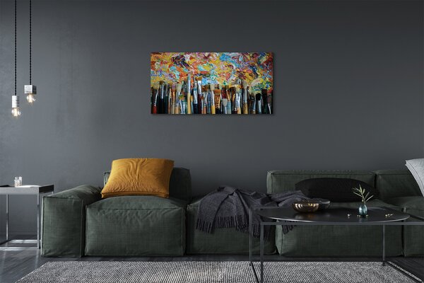 Quadro su tela I maschi spazzole 100x50 cm