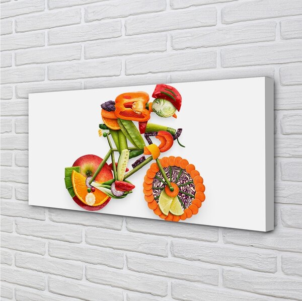 Quadro su tela Un uomo fatto di verdure 100x50 cm