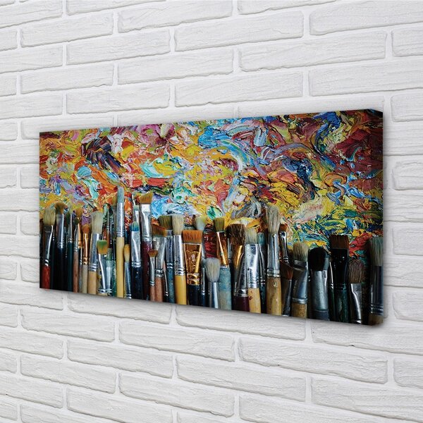 Quadro su tela I maschi spazzole 100x50 cm