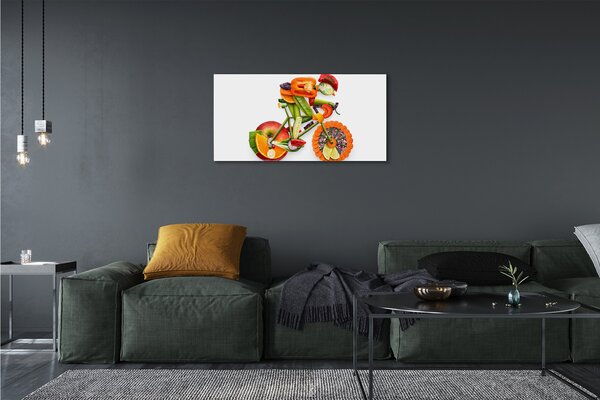 Quadro su tela Un uomo fatto di verdure 100x50 cm