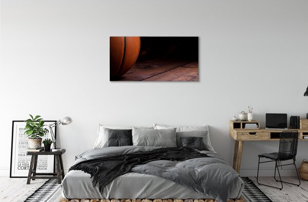 Foto quadro su tela Palla da cesto sui pannelli 100x50 cm