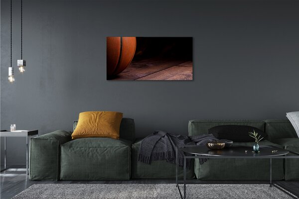 Foto quadro su tela Palla da cesto sui pannelli 100x50 cm