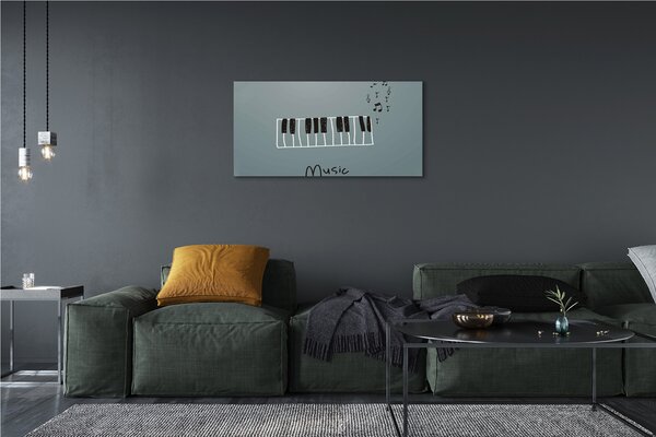 Stampa quadro su tela Note per pianoforte 100x50 cm