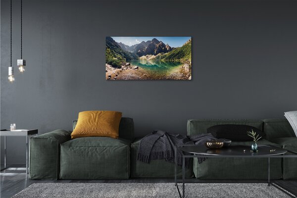 Quadro su tela Lago delle montagne 100x50 cm