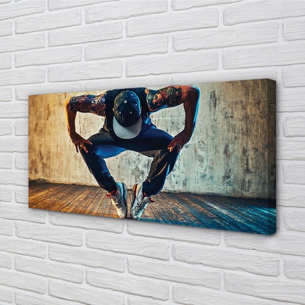 Quadro su tela Uomo hip-hop 100x50 cm