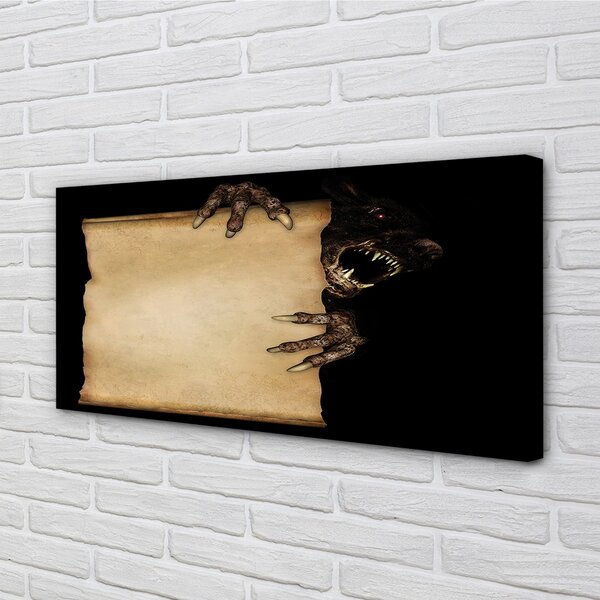 Quadro su tela Una terribile carta del personaggio 100x50 cm