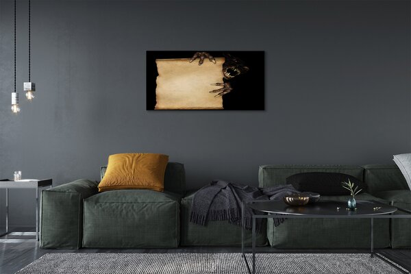 Quadro su tela Una terribile carta del personaggio 100x50 cm