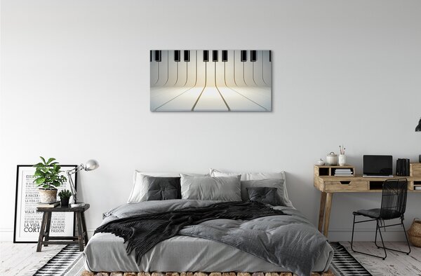 Quadro su tela Tasti del piano 100x50 cm