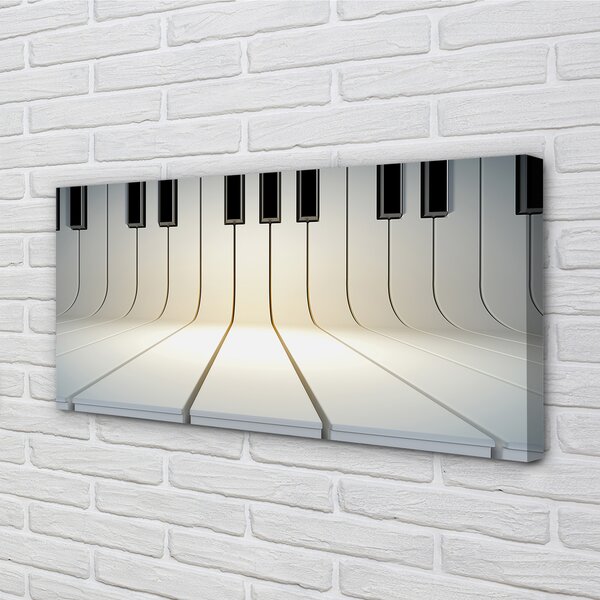 Quadro su tela Tasti del piano 100x50 cm