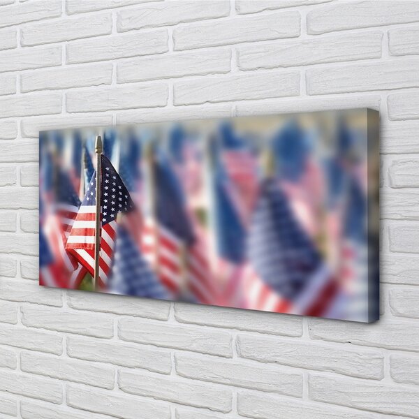 Quadro su tela Flag degli Stati Uniti 100x50 cm