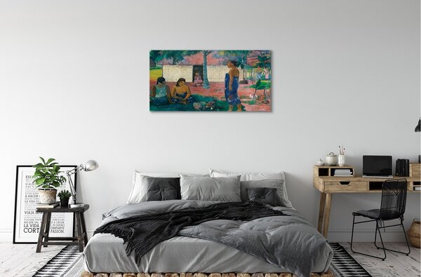 Quadro su tela Villaggio africano 100x50 cm