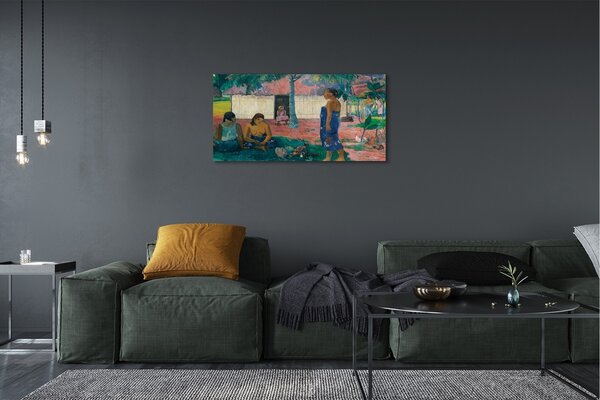 Quadro su tela Villaggio africano 100x50 cm