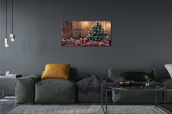 Quadro su tela Decorazioni per regali dell'albero di Natale 100x50 cm