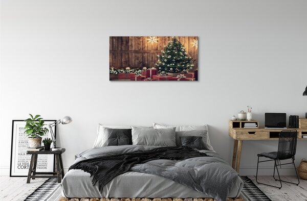Quadro su tela Decorazioni per regali dell'albero di Natale 100x50 cm