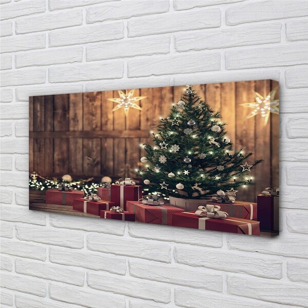 Quadro su tela Decorazioni per regali dell'albero di Natale 100x50 cm