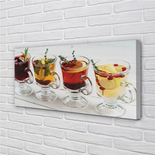 Foto quadro su tela Erbe da tè inverno frutta 100x50 cm