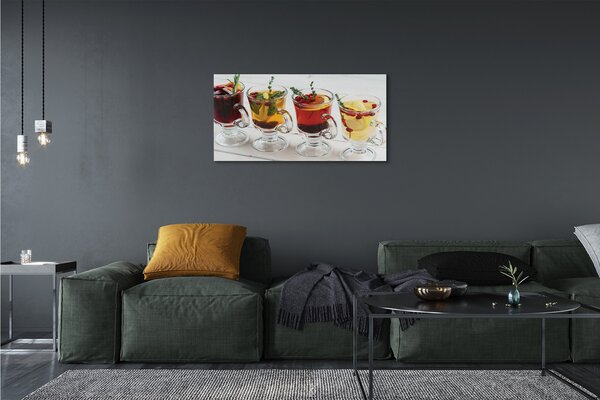 Foto quadro su tela Erbe da tè inverno frutta 100x50 cm