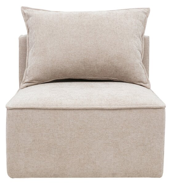 Modulo destro per divano in tessuto effetto velluto testurizzato beige KERRY