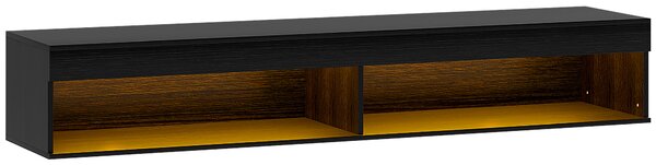 HOMCOM Mobile Porta TV fino 75" Sospeso con Luci LED 16 Colori e Telecomando, 180x40x30cm, Nero