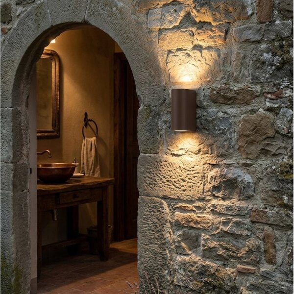 Applique classico lampadari bartalini pord two ec gu10 led ip54 alluminio biemissione - Lampadari Bartalini Gesso