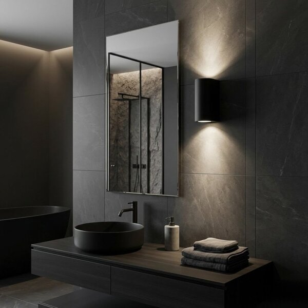 Applique moderno lampadari bartalini pord two gu10 led ip54 alluminio biemissione - Lampadari Bartalini Gesso