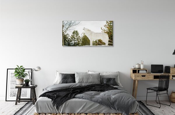 Foto quadro su tela Foresta invernale invernale 100x50 cm