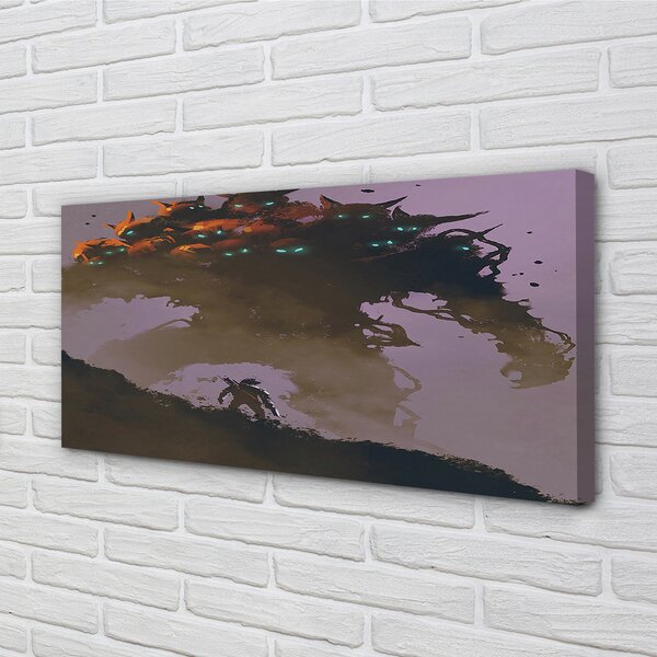 Quadro su tela Uomo un personaggio terribile con la testa 100x50 cm