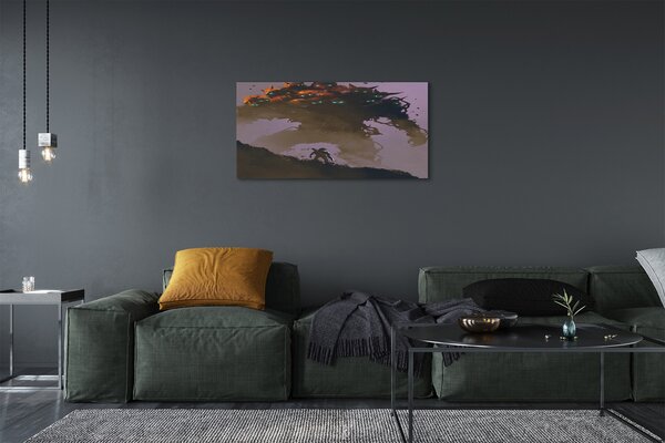 Quadro su tela Uomo un personaggio terribile con la testa 100x50 cm