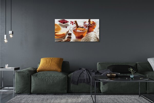 Quadro su tela Tè invernale 100x50 cm