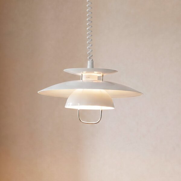 Lampada a sospensione Lindby, Nadija, dimmerabile, Bianco, Cucina, Metallo, Scandinavo