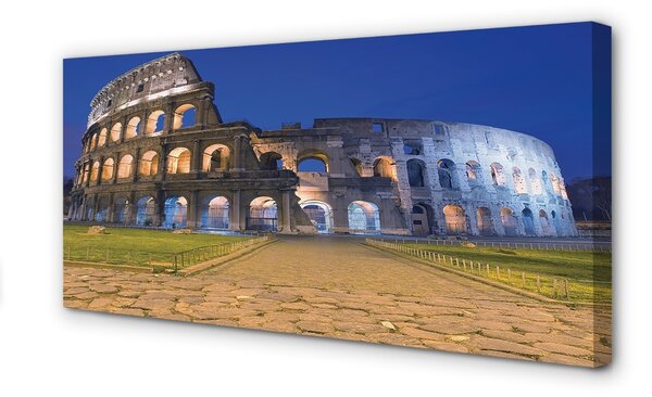 Quadro su tela Roma Sunset Colosseum 100x50 cm