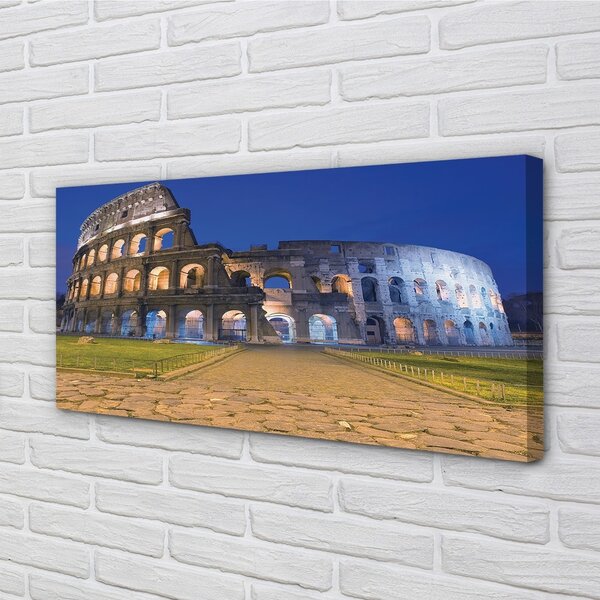 Quadro su tela Roma Sunset Colosseum 100x50 cm